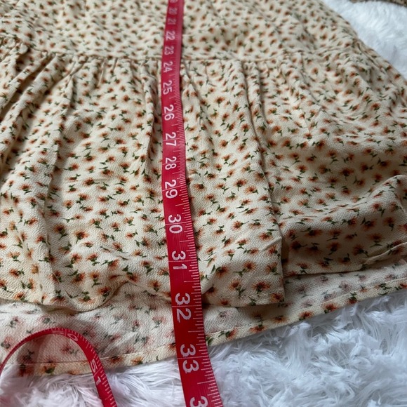 American Eagle Floral Print Long Sleeve Mini Dress Bohemian Cute size small fall - Picture 10 of 11